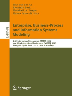 cover image of Enterprise, Business-Process and Information Systems Modeling